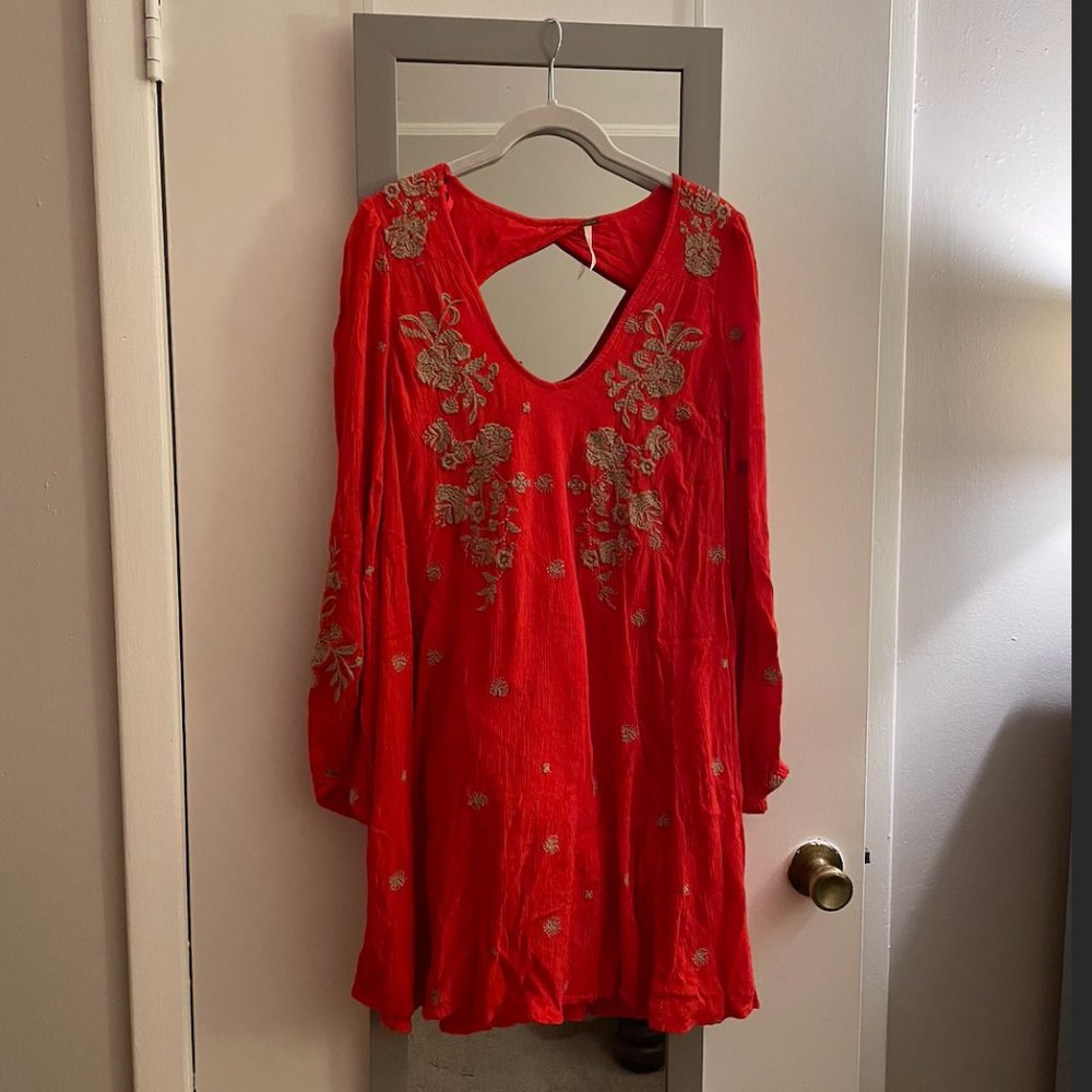 Free People Flowy Red Dress